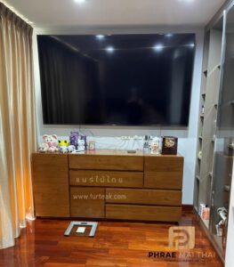 ตู้วางของไม้สักโมเดิร์น