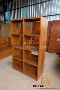 ตู้หนังสือไม้สักราคาถูก