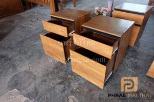 ตู้หัวเตียงไม้สักโมเดิร์น