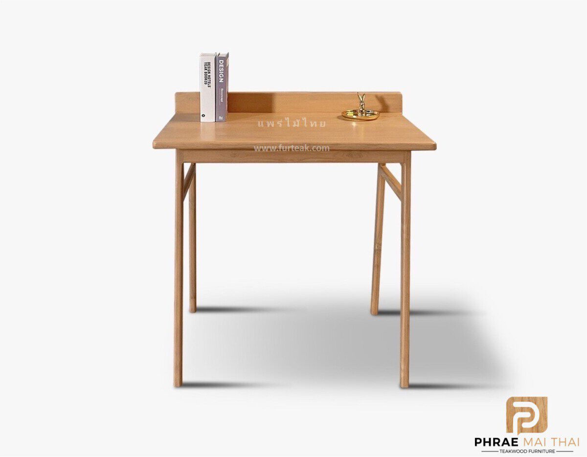 โต๊ะหนังสือไม้สักแท้สไตล์โมเดิร์น