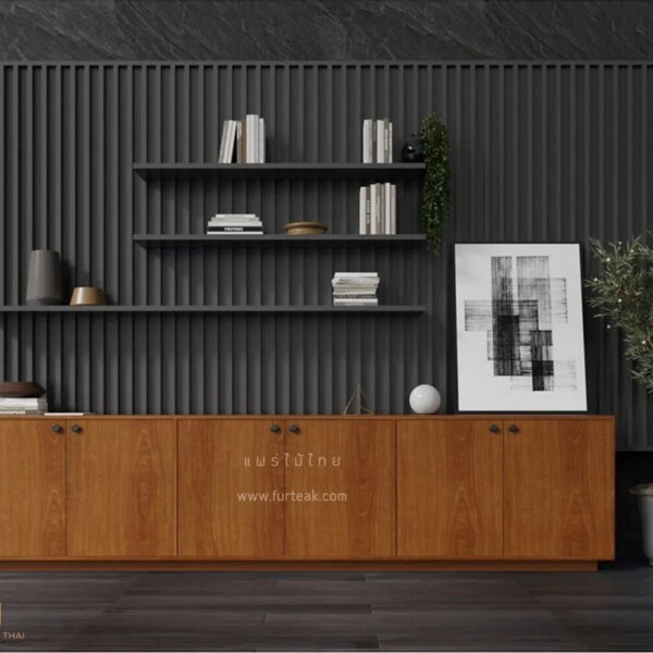 Solid Teak TV Console – Modern Style