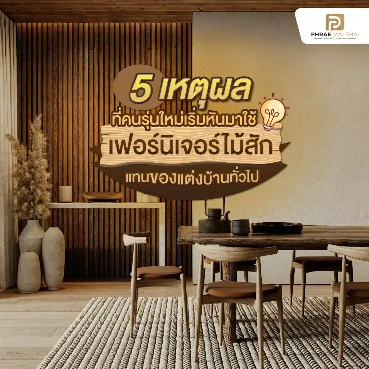 5 เหตุผลที่คนรุ่นใหม่ใช้ไม้สักเฟอร์นิเจอร์ | แพร่ไม้ไทย
